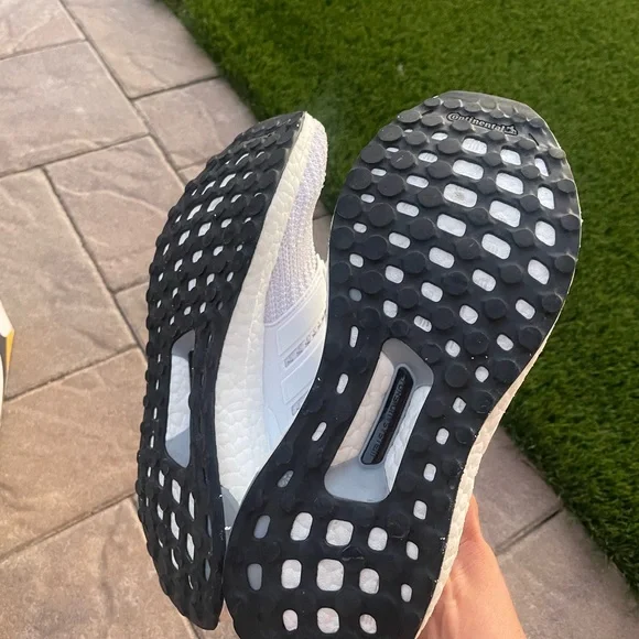 Adidas Ultra Boost Triple White Sneakers - Picture 3 of 6